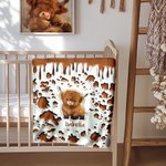 Personalised Cute Highland Cow Soft Throw Blanket Baby Swaddle Hat Set with Name Home Decor Anniversary Birthday Gift for Family Baby