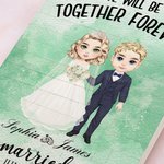 Henkilökohtainen We Will Be Together Forever Sarjakuva Morsian ja sulhanen Rakennuksen Brick palapelit nimi ja päivämäärä Hääpäivä lahja pariskunnalle