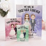 Henkilökohtainen We Will Be Together Forever Sarjakuva Morsian ja sulhanen Rakennuksen Brick palapelit nimi ja päivämäärä Hääpäivä lahja pariskunnalle