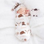 Cappello e stivali da cowboy personalizzati, morbido set di fasce per bambini con nome, vestito da casa e regalo di compleanno per neonati.