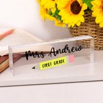Personalized Pencil Acrylic Name Plate with Name and Text Office Supplies Desk Decor Teachers' Day Birthday Gift for Teacher Educator
