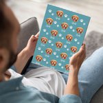 Personalized Cute Paw Print Dog Cat Pet Face Photo Multicolor Building Brick Puzzles with Name Home Decor Birthday Gift for Friends Family Pet Lovers