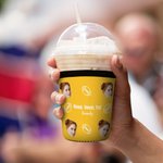 Personalisierte Porträtfoto Fußball Basketball Tennis Sport Design kann Kühlerhülse mit Namen und Text Geburtstag Party Geschenk für Freunde Familie
