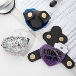 Personalised Glitter Heart Nurse Cap Concealed Snap Stethoscope ID Tag with Name Job Title Nurses Week Appreciation Birthday Gift for Medical Staff