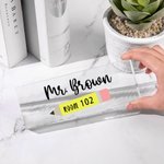 Personalized Pencil Acrylic Name Plate with Name and Text Office Supplies Desk Decor Teachers' Day Birthday Gift for Teacher Educator