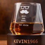 Bicchiere da caffè Whiskey con base in legno