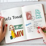 Personalized Shadow Monogram Cartoon Travel Character Waterproof Stickers Birthday Travel Gift for Women Men Travelers