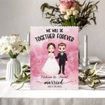 Henkilökohtainen We Will Be Together Forever Sarjakuva Morsian ja sulhanen Rakennuksen Brick palapelit nimi ja päivämäärä Hääpäivä lahja pariskunnalle