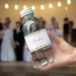 Henkilökohtainen Floral Jumala siunatkoon vedenpitävä pullo tarra tarroja nimi ja päivämäärä ensimmäinen ehtoollinen kirkko häät sisustus kristittyjen kanssa