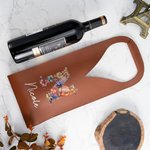 Sac à vin en cuir PU personnalisé avec nom et poignée protectrice Accessoires pour le vin Cadeau d'anniversaire pour les amateurs de vin
