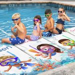Personalized Cartoon Scuba Diver Quick Dry Oversized Name Beach Towel and Bag Summer Vacation Beach Essentials Birthday Gift for Boys Girls Adults