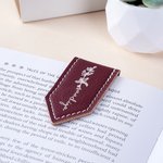 Clip segnalibro magnetica in pelle PU personalizzata con nome Utensili per la lettura Regalo di compleanno del club del libro per i lettori.