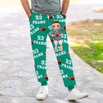 Personalisierte Multicolor Ball Sport Cartoon Charakter Sport Jogginghose mit Name und Nummer Spieltag Geburtstag Geschenk für Männer Frauen
