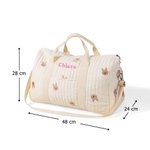 Borsa per cambio neonati personalizzata in cotone con carino orso coniglio oliva foglia mamma ospedale nome ricamato babyshower regalo per donne
