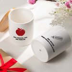 Gepersonaliseerde Appel Potlood Wijsheid Icoon Keramische Plantenpot met Tekst en Bamboe Dienblad Bureau Decor Waardering Week Lerarendag Cadeau voor Leraren