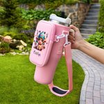 Personalized Cute Highland Cow Name Water Bottle Carrier Bag Accessories for 40 oz Stanley Appreciation Birthday Gift for Women Highland Cow Lovers
