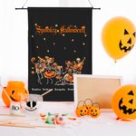 Personalised Funny Pumpkin Dancing Skeletons Garden Flag with 3-8 Names and Quote Yard Porch Decor Halloween Housewarming Gift for Family Friend
