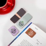 Segnalibro magnetico in pelle personalizzato con nome e motivo a forma di mele multicolore regalo di ringraziamento e ritorno a scuola per insegnanti