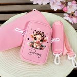 Personalized Cute Highland Cow Name Water Bottle Carrier Bag Accessories for 40 oz Stanley Appreciation Birthday Gift for Women Highland Cow Lovers