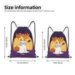 Personalised Cartoon Booey 1-6 Dog Ghosts Design Drawstring Treat Bag with Name Trick or Treat Activity Halloween Gift for Kid Family