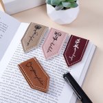 Clip segnalibro magnetica in pelle PU personalizzata con nome Utensili per la lettura Regalo di compleanno del club del libro per i lettori.