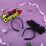 Henkilökohtainen Crown Star Nylon Huopa Headband Banner nimi Musiikkifestivaali Party syntymäpäivälahja perheen ystävä