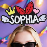Henkilökohtainen Crown Star Nylon Huopa Headband Banner nimi Musiikkifestivaali Party syntymäpäivälahja perheen ystävä