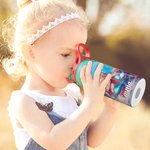 Personalized Fantasy 3D Cartoon Mermaid 12 oz Insulated Water Bottle with Name and Spill-proof Lid Back to School Birthday Gift for Girls