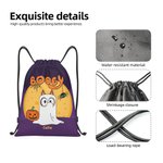 Personalised Cartoon Booey 1-6 Dog Ghosts Design Drawstring Treat Bag with Name Trick or Treat Activity Halloween Gift for Kid Family
