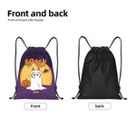 Personalised Cartoon Booey 1-6 Dog Ghosts Design Drawstring Treat Bag with Name Trick or Treat Activity Halloween Gift for Kid Family