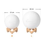 Luce notturna a pallavolo personalizzabile LED con 16 colori cambialili per ogni touch base in legno regalo per amanti dello sport