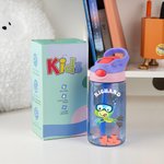 Gepersonaliseerd Schattig Konijntje Duikdier 16oz Kindernaam Waterfles met Handvat en Siliconen Rietje Verjaardagscadeau voor Jongens Meisjes
