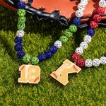 Personalised Magnetic Sparkle Rhinestone Disco Ball Baseball Sports Name Beaded Necklace Game Day Birthday Gift for Ball Game Lovers Players