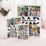 Personalized 4 Dad Photos Collage Building Brick Puzzles with Name and Text Father's Day Birthday Gift for Dad Grandpa