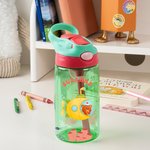 Gepersonaliseerd Schattig Konijntje Duikdier 16oz Kindernaam Waterfles met Handvat en Siliconen Rietje Verjaardagscadeau voor Jongens Meisjes