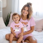 Personalised Cartoon Booey 1-6 Dog Ghosts Design 100% Cotton Baby Bodysuit with Name First Halloween Baby Shower Gift for Newborns