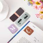 Segnalibro magnetico in pelle PU personalizzato con iniziale floreale e nome regalo ideale per compleanni per amanti di libri