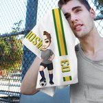 Gepersonaliseerde basketbal Cartoon Karakter Super Absorberende Wafel Sport Handdoek met Naam en Monogram Team Spel Verjaardagscadeau voor sportliefhebber