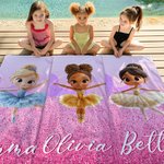 Personalized 3D Cartoon Ballet Girl Quick Dry Oversized Beach Towel with Name Summer Vacation Essentials Beach Pool Party Birthday Gift for Girls
