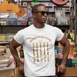 Personalized Baseball Bat Team Grandpa's All Stars 100% Cotton Soft Men's T-shirt with 1-10 Names and Year Father's Day Birthday Team Gift for Grandpa Dad