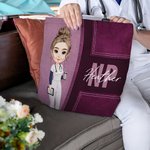Personalized Cartoon Medical Character Large Tote Bag with Name and Title Gratitude Birthday Gift for Nurse Doctor Medical Staff