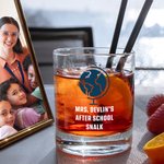 Personalized Pencil Wisdom Icon 10 oz Old Fashioned Rock Whiskey Glass with 1-3 Texts Back to School Teacher's Day Gift for Teachers Whiskey Lovers