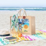 Sac fourre-tout en toile de jute avec nom Accessoires de voyage Cadeau d'anniversaire Cadeau de fête pour les femmes passionnées de lecture