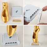 Portaoggetti personalizzabile a forma di scarpette 3D stampato portapenne portaspazzolino vaso regalo per ballerine e appassionate di danza