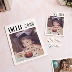 Personalisierte Retro Film 1-4 Fotos Building Block Puzzles mit Namen und Jahr Home Decor Jahrestag Geburtstag Geschenk für Familie Freunde