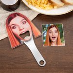 Personalised Funny Avatar Face Photo Bottle Opener with Magnet Fridge Decor Bar Party Wine Accessory Birthday Gift for Friend Drinking Enthusiast