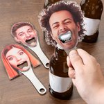 Personalised Funny Avatar Face Photo Bottle Opener with Magnet Fridge Decor Bar Party Wine Accessory Birthday Gift for Friend Drinking Enthusiast