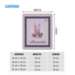 Personalisiertes Retro Stempel Stil Mauspad mit Geburtsblume und Namen Büro Zubehör Geburtstag Geschenk für Damen Mitarbeitende