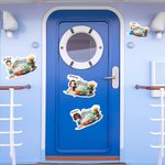 Personalized Cruise Era Cartoon Character Coconut Tree Fridge Magnet with Name Travel Summer Vacation Holiday Gift for Family Friends