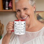 Personlig hjärta Nanny Jag älskar dig 11 oz keramisk kaffemugg med text pensionering jul födelsedagspresent för Nanny
